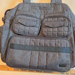 Lug Puddle Jumper Heather Navy Duffle Travel Convertible Bag Overnight Carry On